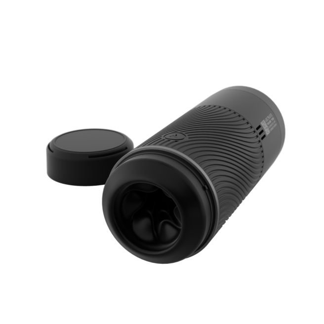 Arcwave Pow - Black Black Premium manual stroker with Suction Control and a smooth CleanTech silicone sleeve.