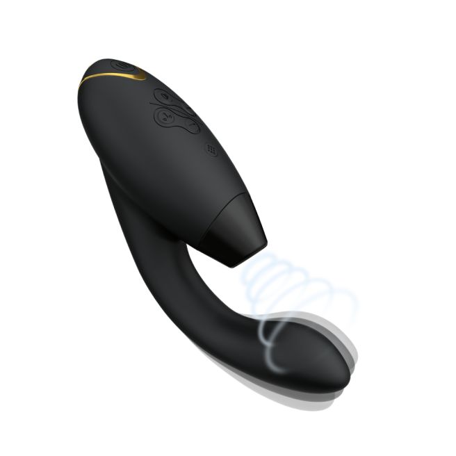 DUO 2 - Black Black Dual Clitoral & G-Spot Stimulator
