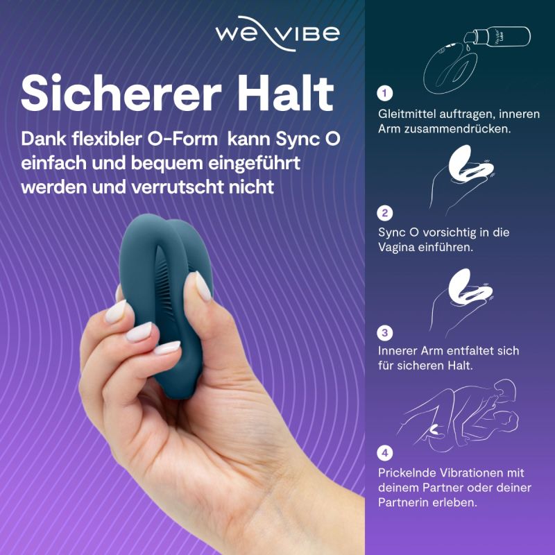 Der We-Vibe Sync O ist ein flexibler Paarvibrator im Loop-Design mit App-Steuerung, Fernbedienung, Musik-Sync und wasserdichtem Silikon. Exklusive bei RaiX Shop Konstanz kaufen