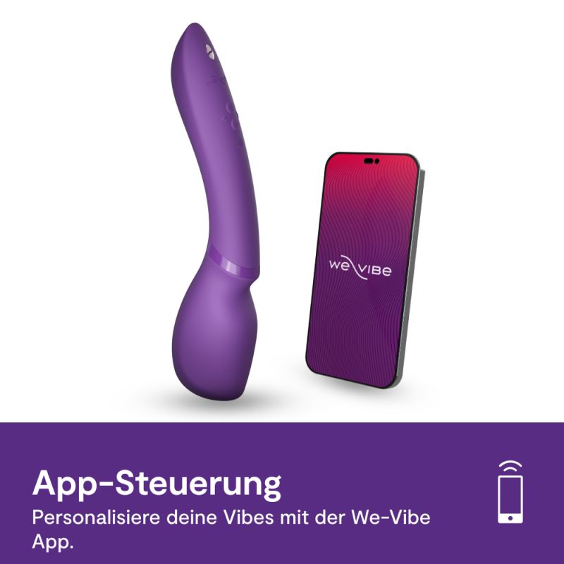 Der We-Vibe Wand 2 ist ein wasserdichter Premium-Massagestab mit 10 intensiven Modi, Smart Silence Technologie und App-Fernsteuerung für kraftvolle Tiefenvibration. Exklusive bei RaiX Shop Konstanz kaufen